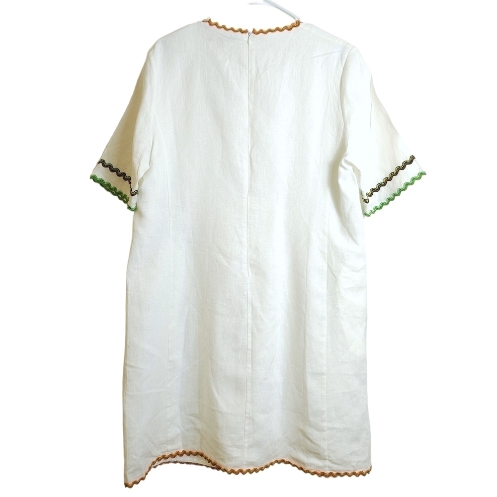 BOHo Chic White Linen Dress - Picture 5 of 11